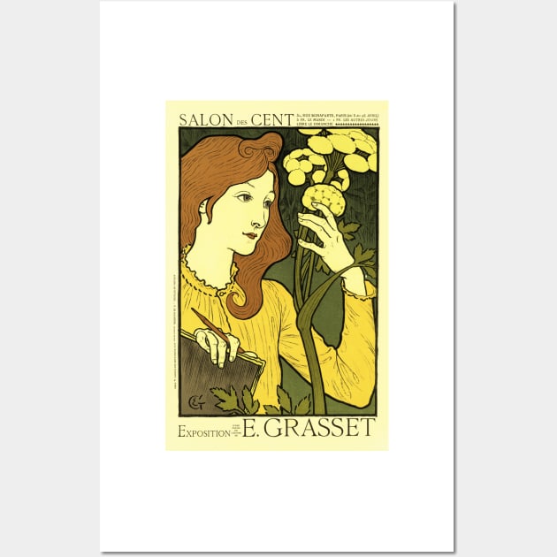 SALON DES CENT Poster by Eugene Grasset in 1894 for French Decorative Art Exposition Wall Art by vintageposters